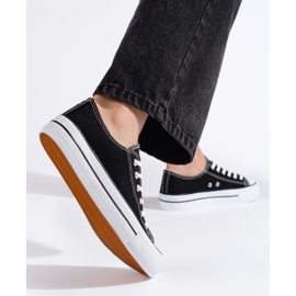 Klassiska svarta sneakers för kvinnor 3