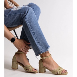 Gröna högklackade sandaler från Wajda 1