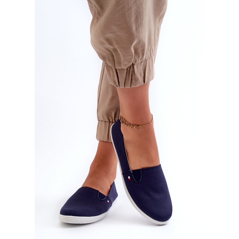 News Sneakers slip-on Women's Navy Blue 24TX02-7655 Sneakers blå 4