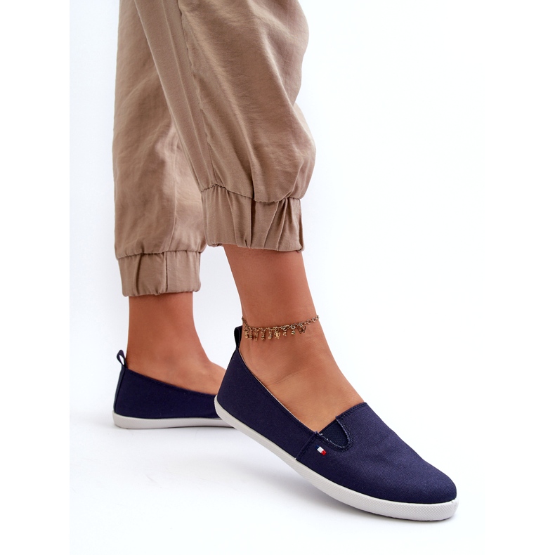 News Sneakers slip-on Women's Navy Blue 24TX02-7655 Sneakers blå 3