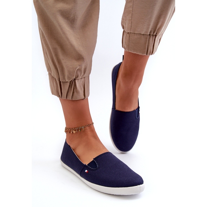 News Sneakers slip-on Women's Navy Blue 24TX02-7655 Sneakers blå 2