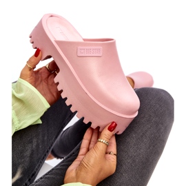 Damflip-flops på en massiv sula Big Star NN274020 Rosa 2