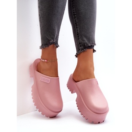 Damflip-flops på en massiv sula Big Star NN274020 Rosa 1