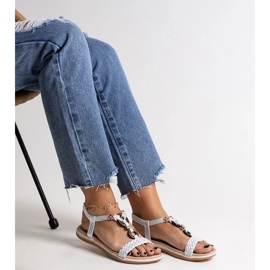 Izodora silverflätade sandaler silver- 2