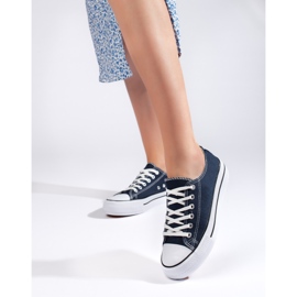Marinblå sneakers för kvinnor 3