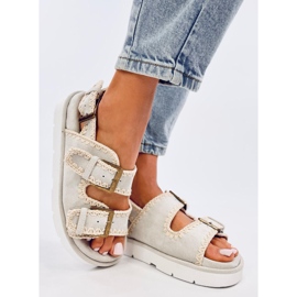 Badey Grå platåsandaler 2