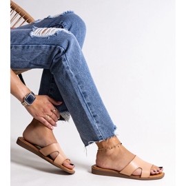 Flipflops i beige eko läder från Kajetana 1