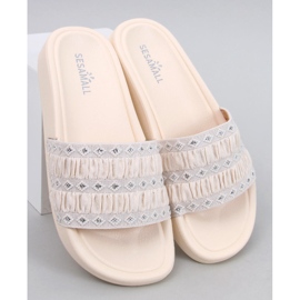 Diakis Beige flipflops för dam 1