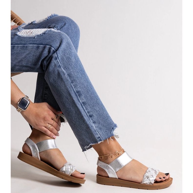 Silver Aldona sandaler silver- 1