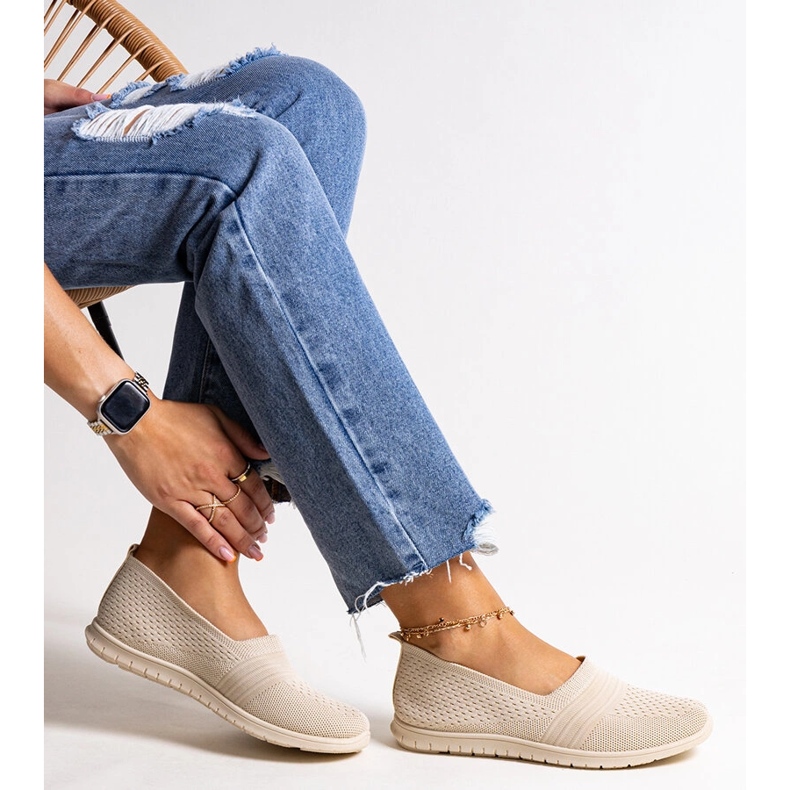 Beige Shalha slip-on sneakers 1