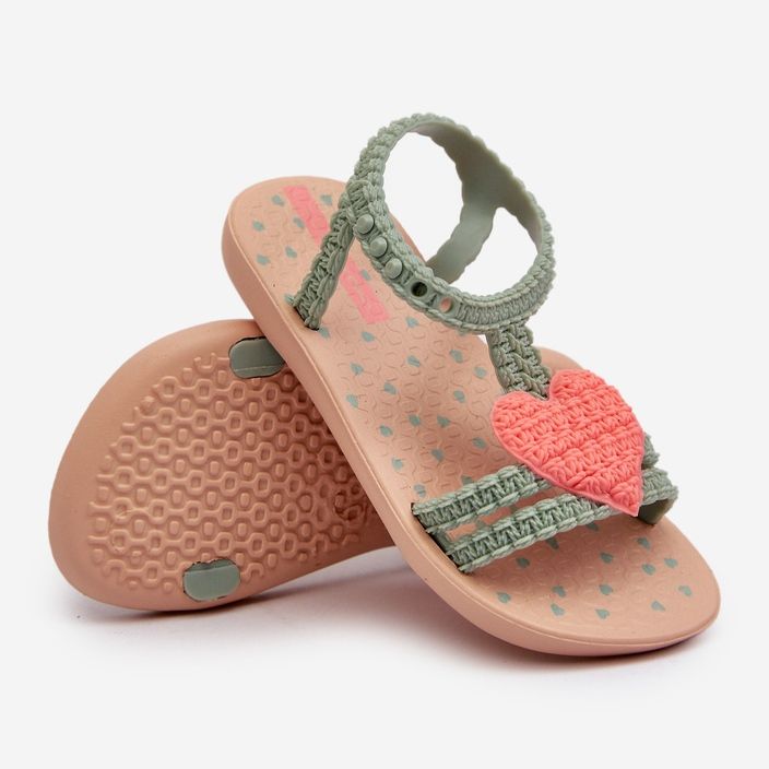 Barnsandaler med hjärta 81997 Ipanema My First Baby Green grön 1