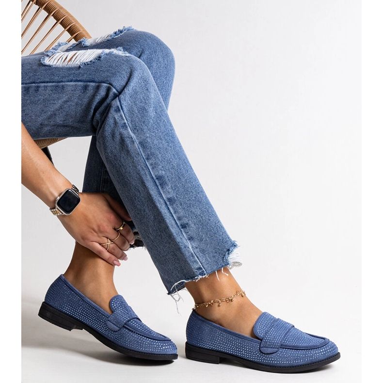 Mogha blå strass mockasiner 1