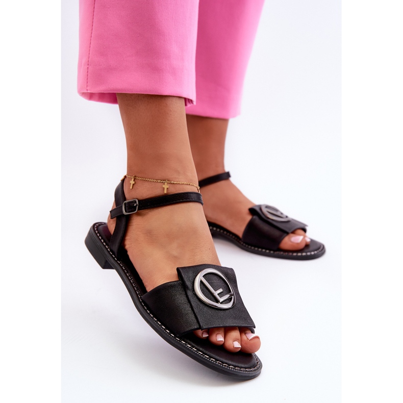 Damsandaler Med Dekoration S.Barski KV27-045 Svart 2