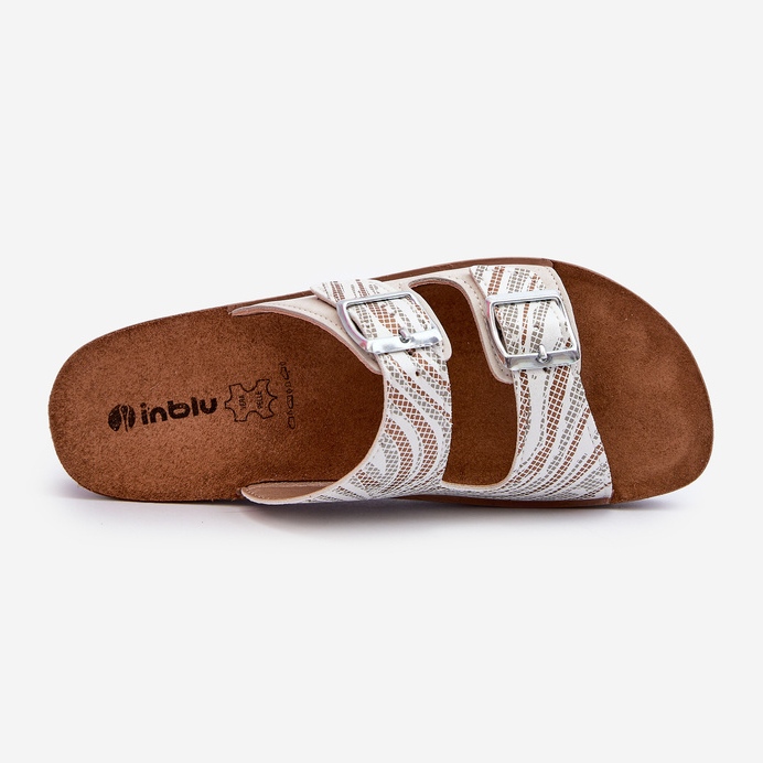 Bekväma damflip-flops med spännen Inblu CP000045 Beige 1
