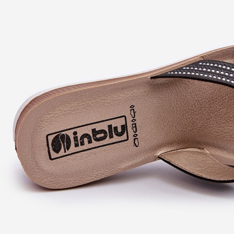 Bekväma damflip-flops med Cubic Zirconias Inblu BV000037 Svart 1