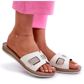 Bekväma glänsande flip-flops för kvinnor Inblu BA000050 Vit 9