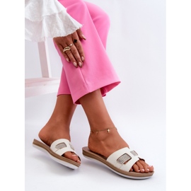 Bekväma glänsande flip-flops för kvinnor Inblu BA000050 Vit 6