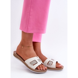 Bekväma glänsande flip-flops för kvinnor Inblu BA000050 Vit 1