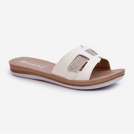 Bekväma glänsande flip-flops för kvinnor Inblu BA000050 Vit 3