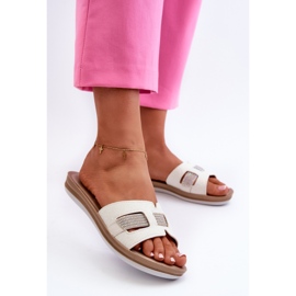 Bekväma glänsande flip-flops för kvinnor Inblu BA000050 Vit 2