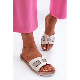 Bekväma glänsande flip-flops för kvinnor Inblu BA000050 Vit 4