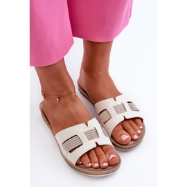 Bekväma glänsande flip-flops för kvinnor Inblu BA000050 Vit 5