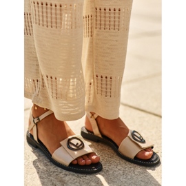 Damsandaler med dekoration S.Barski KV27-045 Guld gyllene 1