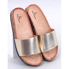 Freys Gold kork flip-flops gyllene 1