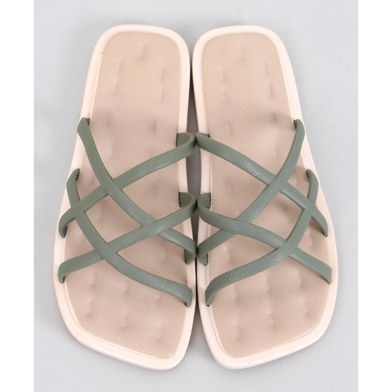 Gomis Khaki gummiflip-flops grön 1