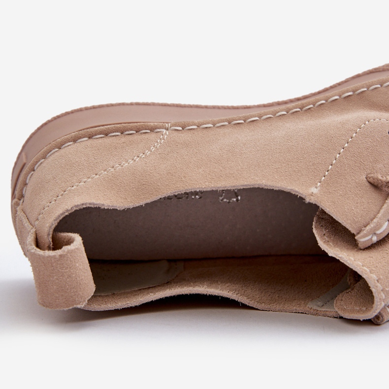 Sergio Leone SP021 Beige mocka damskor 2