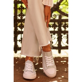 Klassiska låga sneakers i textil för kvinnor Mint Lennabella blå 1