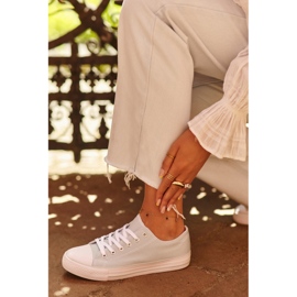 Klassiska låga sneakers i textil för kvinnor Mint Lennabella blå 2