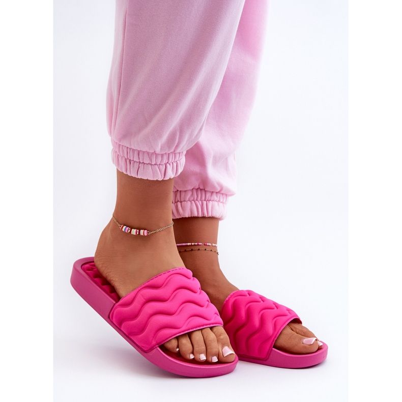Lätt flip flops för damer för poolen Fuchsia Beliordia rosa 1