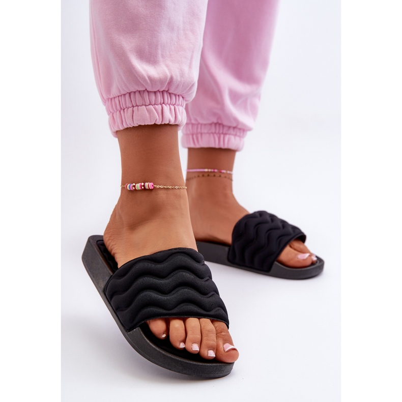 Beliordia Svarta Lätt Pool Flip Flops för kvinnor 2