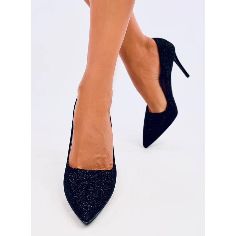 Anabelle Svarta iriserande höga klackar för kvinnor 1