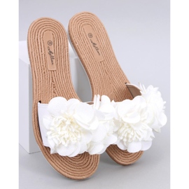 Mjuka flipflops med Diaye White-blommor vit 1
