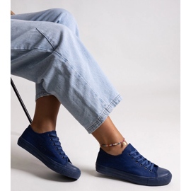 Nudar denim sneakers blå 1