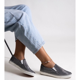 Svarta glänsande Lublubah sneakers 1