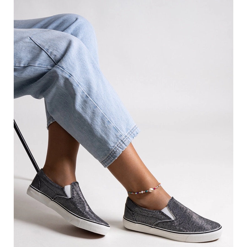 Svarta glänsande Lublubah sneakers 1