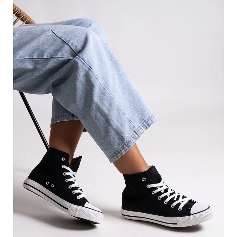 Efren svarta high-top sneakers 1