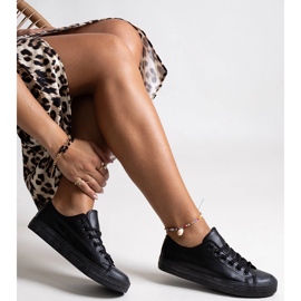 Svarta Mahasina eko läder sneakers 1