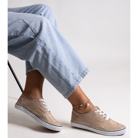 Guldblanka Carroline sneakers gyllene 1