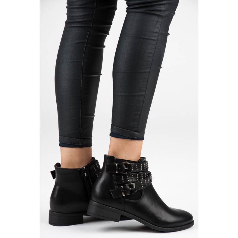 Seastar Svarta Chelsea-stövlar med spännen 1