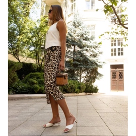 Vita Maloua lågklackade mulor 2