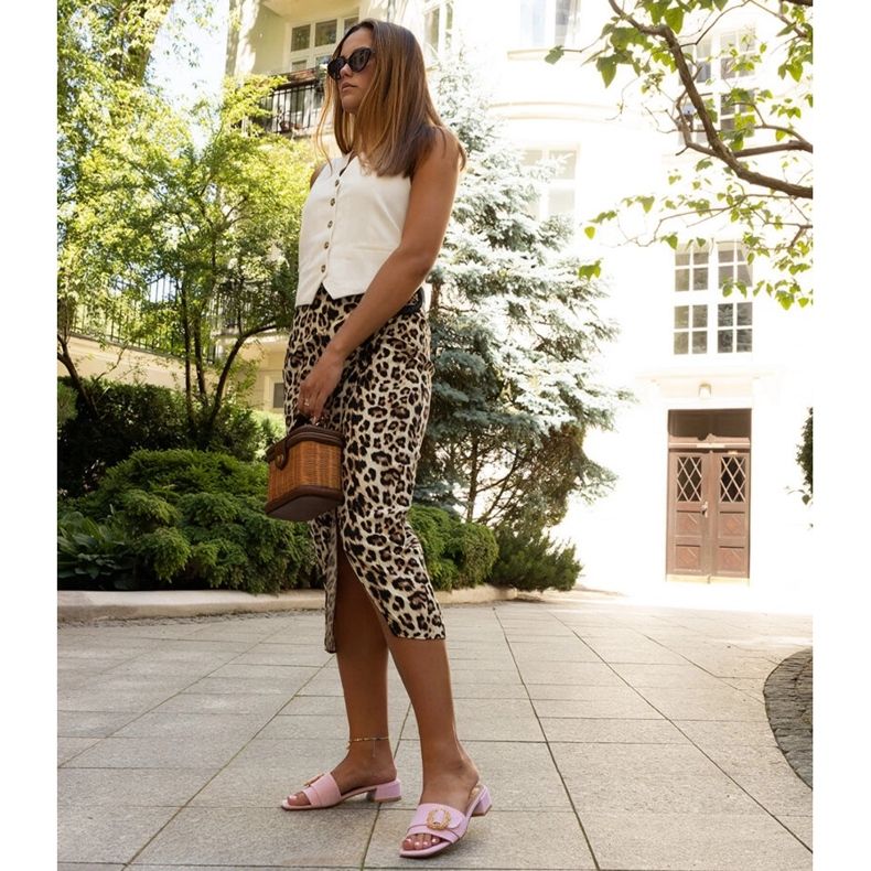 Rosa Cantara lågklackade mulor 1