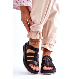 Veganska kardborresandaler för kvinnor ZAXY JJ285017 svart 1