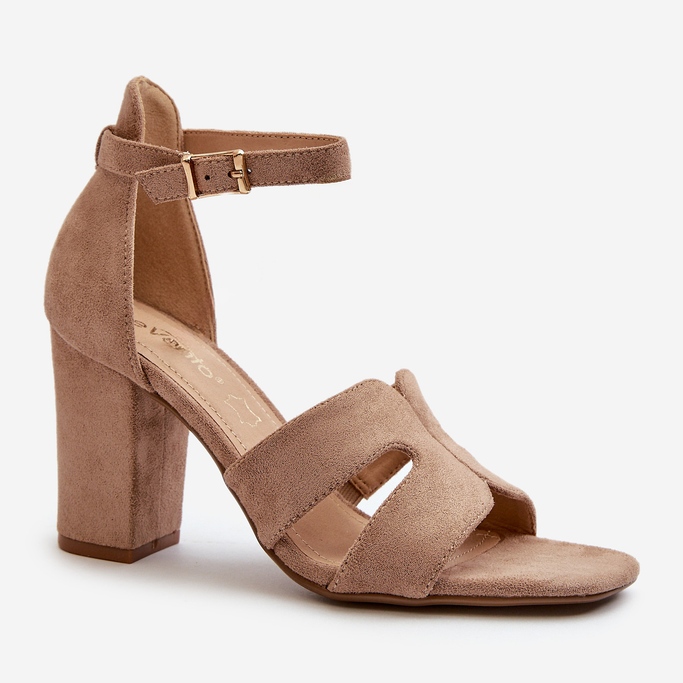 Fashionabla mocka kamelhöga klackar brun 2