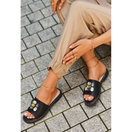 Damflip-flops med dekorationer S.Barski KV27-031 Svart 2