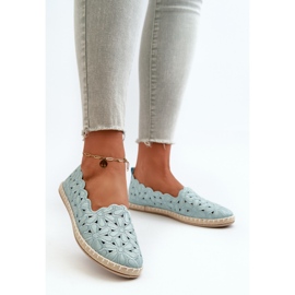 Blå Vennice blommiga Slip-On ballerinaskor för kvinnor 2