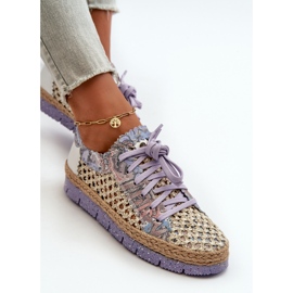 Läderskor för kvinnor Maciejka 05897-05 Lila violett 2